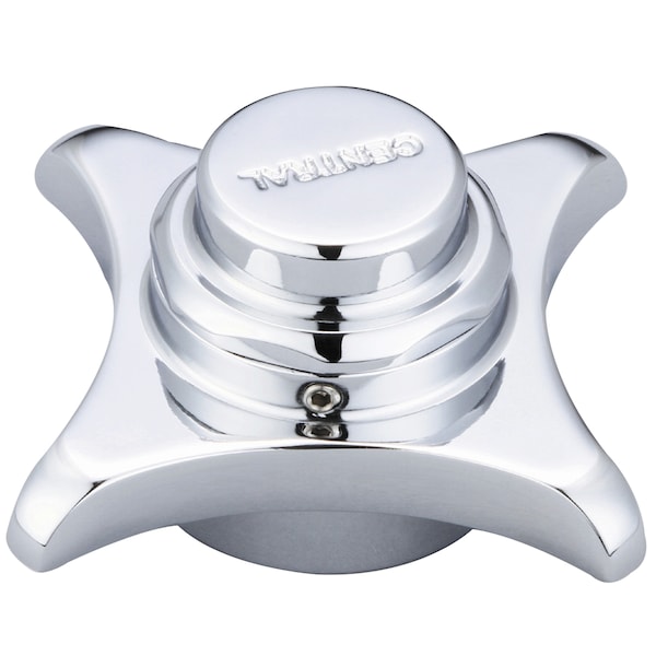 Central Brass Self-Closing 4-Arm Vandal Proof Handle With Set Screw, Polished Chrome G-6928-V - main